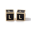 Rack Plating Brass Enamel Beads KK-B060-04G-01L-2