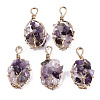 Natural Amethyst Pendants G-T131-95-1