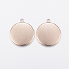 Ion Plating(IP) 304 Stainless Steel Pendant Cabochon Settings LS-X-STAS-F135-02RG-2