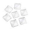 Transparent Clear Glass Square Cabochons GGLA-A001-15mm-4