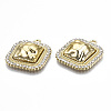 Rack Plating Alloy Crystal Rhinestone Pendants PALLOY-S132-220A-RS-3