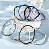 Natural/Synthetic Gemstone Stretch Bracelets Sets BJEW-JB03797-5