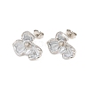 Brass Enamel Stud Earring Findings KK-CBA58F9-01P-02-1