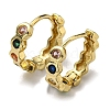 Rack Plating Brass Hoop Earrings with Cubic Zirconia EJEW-D063-11G-1