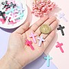 30Pcs 6 Colors Religion Opaque Resin Pendants RESI-CJ0003-46-5