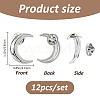 12Pcs Moon Alloy Lapel Pin Backs for Backpack Clothes JEWB-FH0002-79P-2