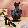 1Pc Woman Bust Shaped Resin Necklace Display Stands NDIS-UN0001-01B-4