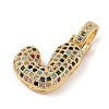 Brass Micro Pave Cubic Zirconia Pendants ZIRC-P121-01G-J-2