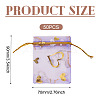 50Pcs Heart Printed Organza Bags OP-TADJ0001-01D-3