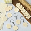 DIY Blank Flat Round Wooden Keychain Making Kits DIY-YW0008-89-6