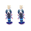 Acrylic & Alloy Stud Dangle Earrings for Women WG8B1A0-02-1