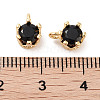 Brass Micro Pave Cubic Zirconia Charms KK-C051-39G-05-3