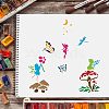 Plastic Reusable Drawing Painting Stencils Templates DIY-WH0172-305-6