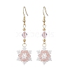 Glass Seed Beads Dnagle Earrings EJEW-MZ00501-3