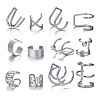 12Pcs Alloy Rhinestone Cuff Earrings WGB83F9-28-1