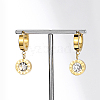 Stainless Steel Dangle Hoop Earring for Women SU8232-1