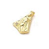 Brass Micro Pave Cubic Zirconia Pendants KK-M314-11G-2