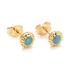 304 Stainless Steel Enamel with Glitter Stud Earrings EJEW-B009-25G-2