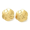 Flower Ion Plating(IP) 304 Stainless Steel Stud Earrings EJEW-G400-29G-2