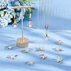 HOBBIESAY 40Pcs Transparent Acrylic & Alloy & Synthetic Crackle Quartz Pendants FIND-HY0001-40-5