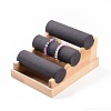 3 Layer Wood Jewelry Bracelet Displays Stands RDIS-K003-02A-7