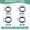 4Pcs 4 Styles Stainless Steel Grooved Finger Ring Settings STAS-LP0001-43EB-04-2