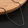 2MM Brass Satellite Chain Necklaces for Women NJEW-D302-49B-3