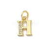 Brass Micro Pave Cubic Zirconia Charms KK-I382-03G-H-1
