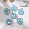 Platinum Plated Alloy Enamel Charms ENAM-S118-04G-P-5