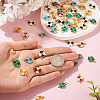 50Pcs 5 Colors Alloy Enamel Pendants ENAM-TA0003-81-7