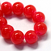 Baking Painted Imitation Jade Glass Round Bead Strands DGLA-Q021-10mm-05-2