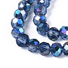 Electroplate Transparent Glass Beads Strands X-EGLA-N054-T4mm-A02-3