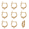 Rack Plating Brass Hoop Earring Findings with Latch Back Closure KK-TA0007-39-1