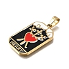 Tarot 304 Stainless Steel Enamel Pendants STAS-M119-09R-G-3