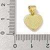 Brass Pave Shell Heart Charms KK-M300-18G-3