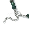 Natural Moss Agate Beaded Bracelets BJEW-JB09886-04-3