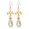 Alloy Glass Earrings EJEW-MZ00313-03-1