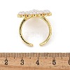 Brass Open Cuff Rings for Women RJEW-M064-01G-5