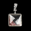 Glass Locket Pendants KK-F868-04P-2