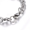 Tarnish Resistant 304 Stainless Steel Charm Bracelets BJEW-L637-25-P-4