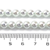 UV Plating Pearlized Glass Pearl Beads Strands GLAA-F128-01A-T13-2