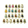 Natural & Synthetic Mixed Gemstone Pendants KK-F888-02G-1