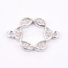 Brass Micro Pave Cubic Zirconia Links ZIRC-E149-13P-1