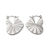 Non-Tarnish 304 Stainless Steel Heart Hoop Earrings for Women EJEW-K243-07P-1