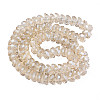 Electroplate Transparent Glass Beads Strands EGLA-N002-37-F03-2