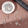  42Pcs 7 Style Tibetan Style Alloy Links Pendants and Pendants DIY-NB0007-70-5