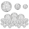 AHADERMAKER 60Pcs 3 Style Foam with Glass Disco Ball Decoration DIY-GA0006-22-1