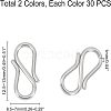 Unicraftale 304 Stainless Steel S Hook Clasps STAS-UN0010-03-5