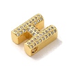 Brass Micro Pave Clear Cubic Zirconia Charms ZIRC-C009-01G-H-2