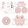 DIY Imitation Leather Pig Shaped Crossbody Bag Kits DIY-WH0043-63-1